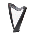 22 Strings Lyre  Black Celtic Irish Lever Harp with Extra Strings and Tuner