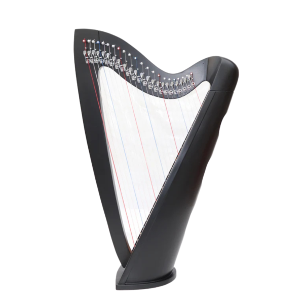 22 Strings Lyre  Black Celtic Irish Lever Harp with Extra Strings and Tuner