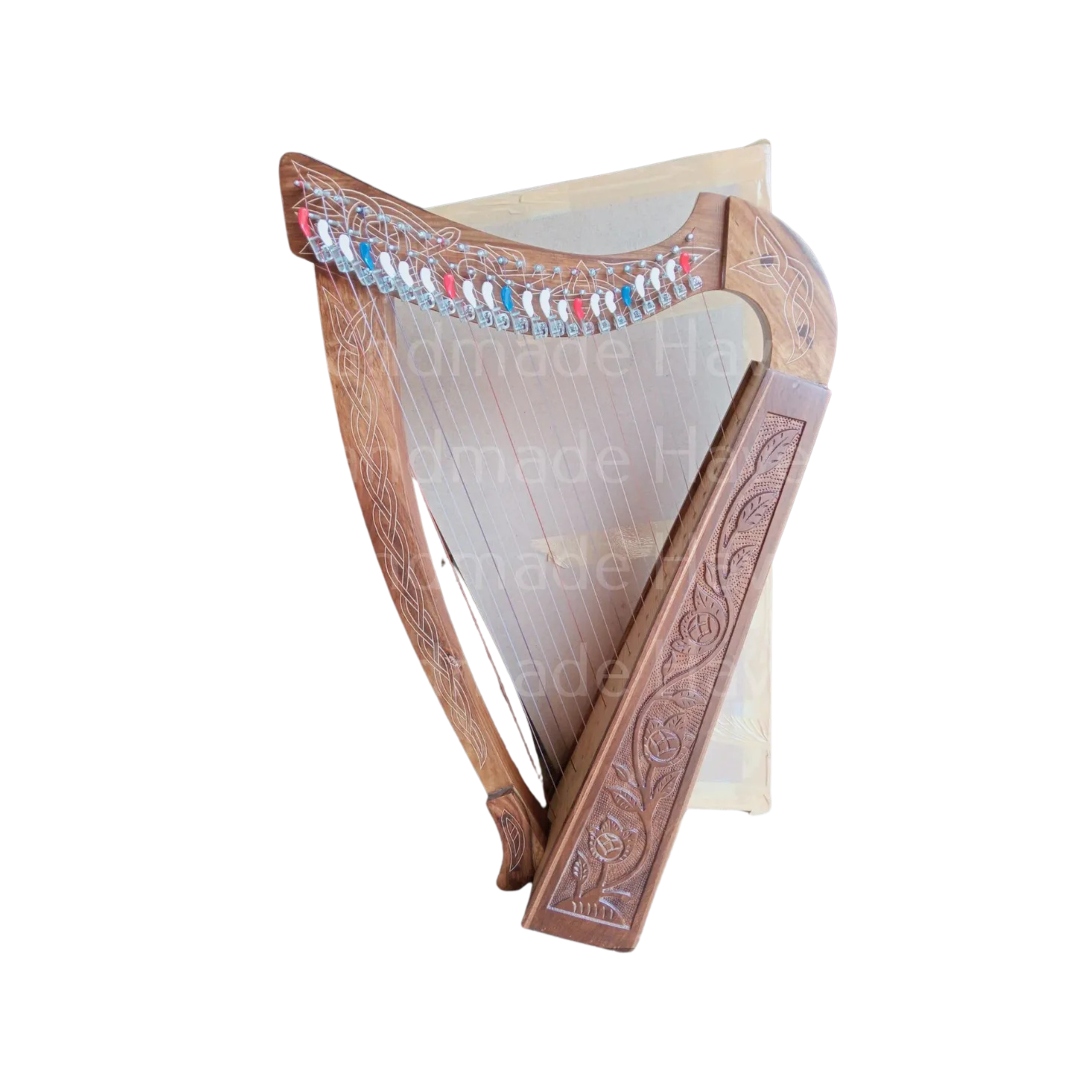 22 Strings Lyre harp Rosewood wood Nylon strings with Extra Strings and Tuner