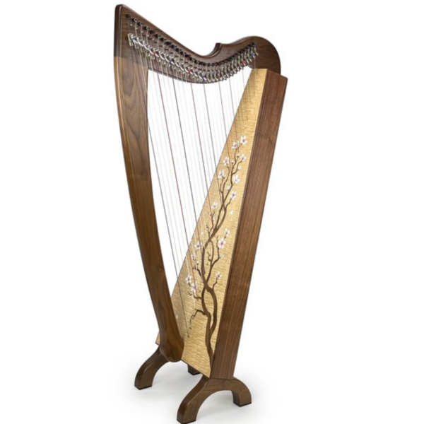 36 Strings Lyre harp  Celtic Irish Lever Harp with Extra Strings and Tuner Flower Design