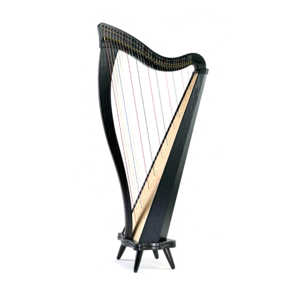 34 Strings Lyre harp  Rosewood wood  Nylon strings  with Extra Strings and Tuner (Black)