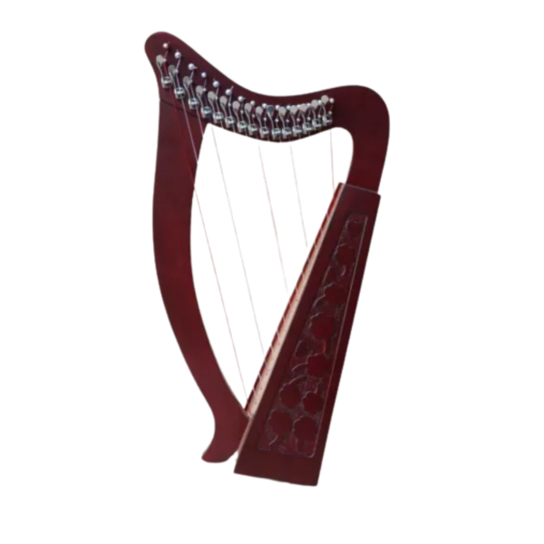 15 Strings Lyre harp Celtic Irish Lever Harp with Extra Strings and Tuner