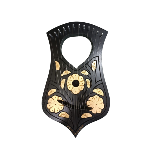 12 Strings Lyre harp  Flower Design Rosewood with Extra Strings and Tuner